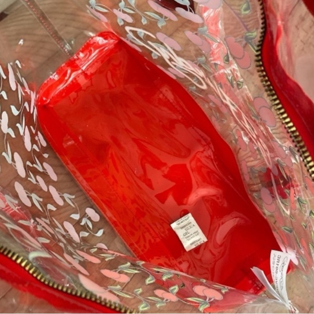 Ed Hardy Transparent Tote with Cherry Design - Red NWT - Picture 5 of 5